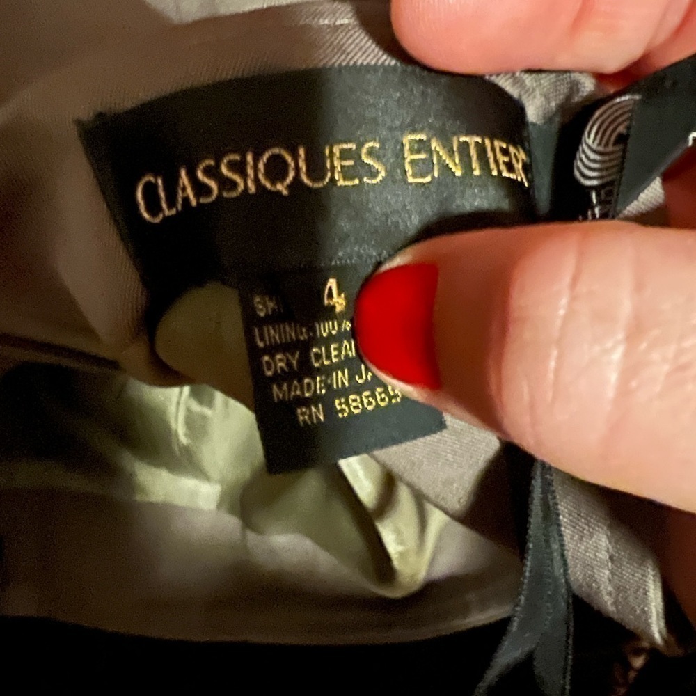 Classiques Entier Dark Khaki Skirt Size 4 - Picture 9 of 9